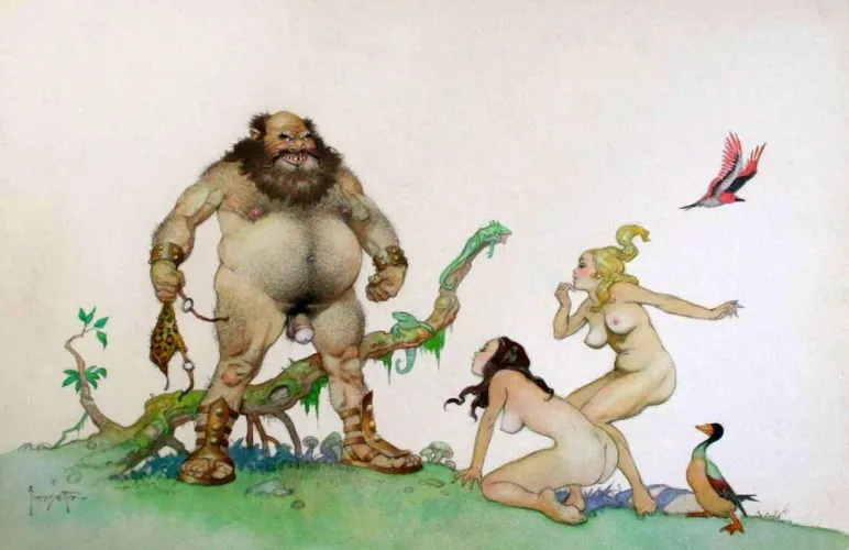 Frank Frazetta -- Beauties and the Beast