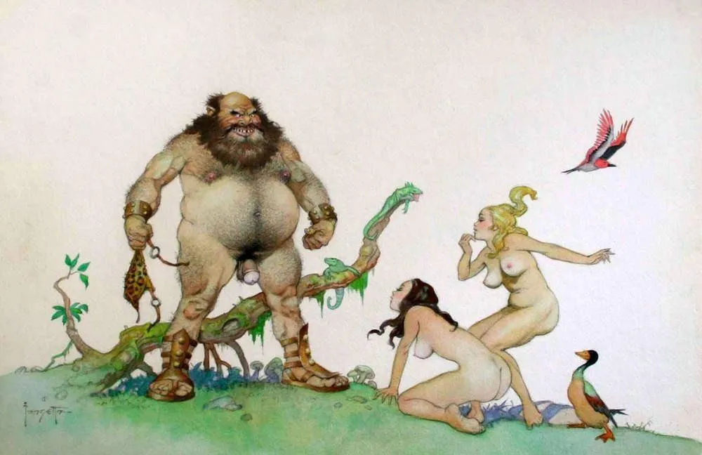Frank Frazetta -- Beauties and the Beast