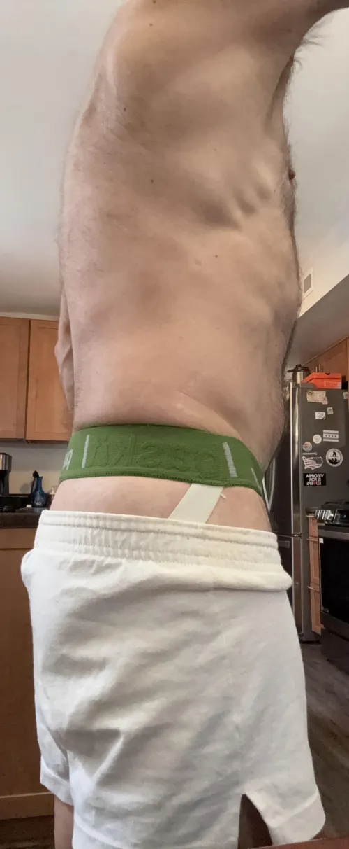 I love to get a little peek when shorts ride down