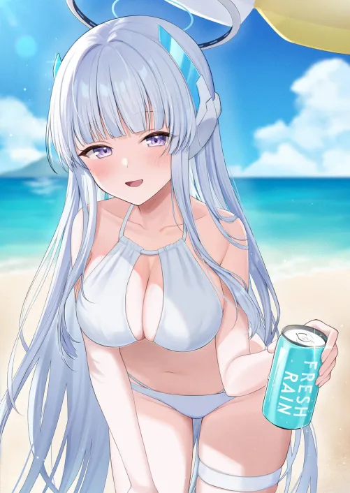 Noa offering a drink