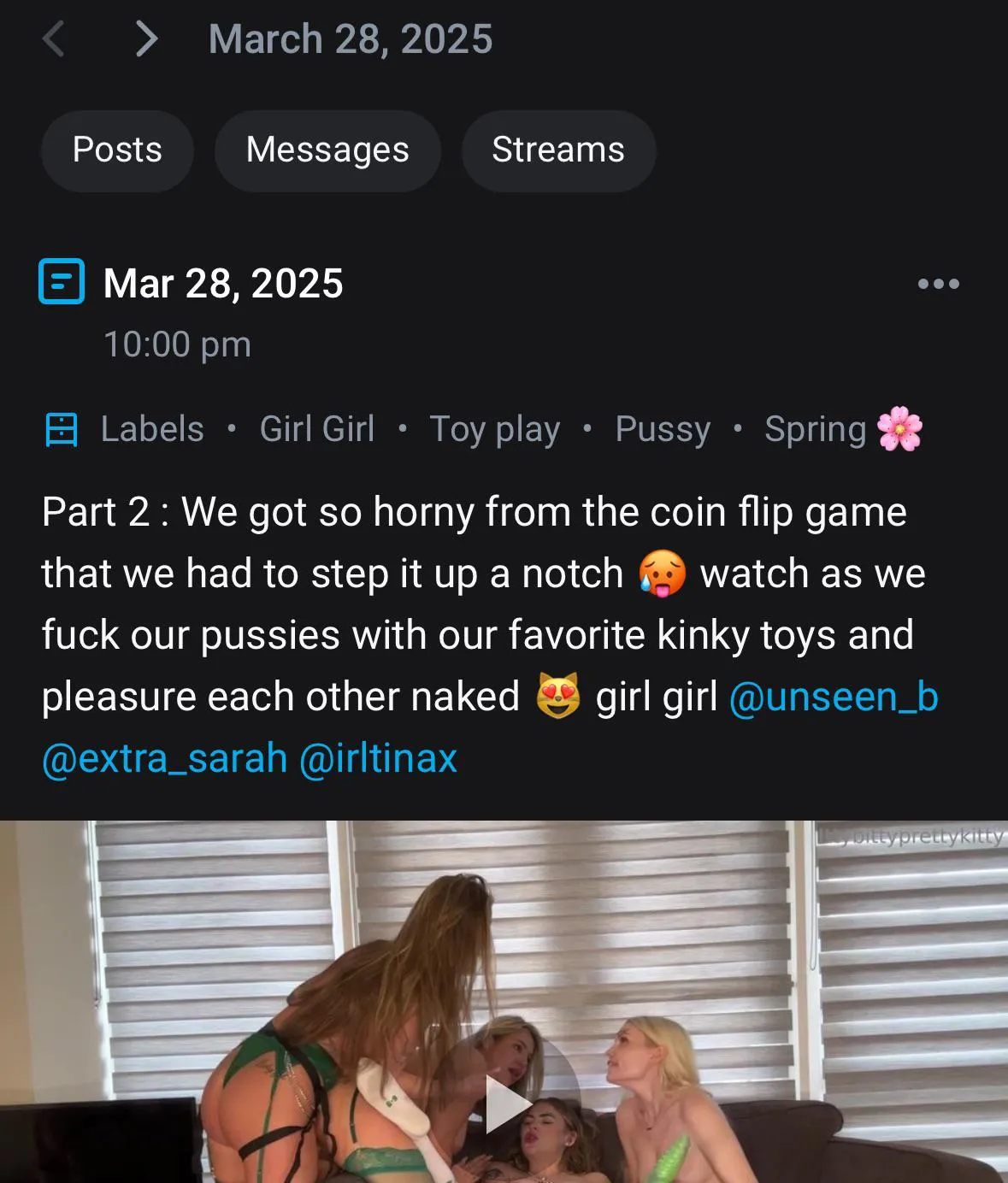 Part 2 of this Girl Girl video is posting tonight!! 🥵 Hurry and sub while I have a sale on ❤️‍🔥 link below 👇🏻