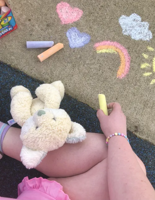 chalk at da park 🌈☀️