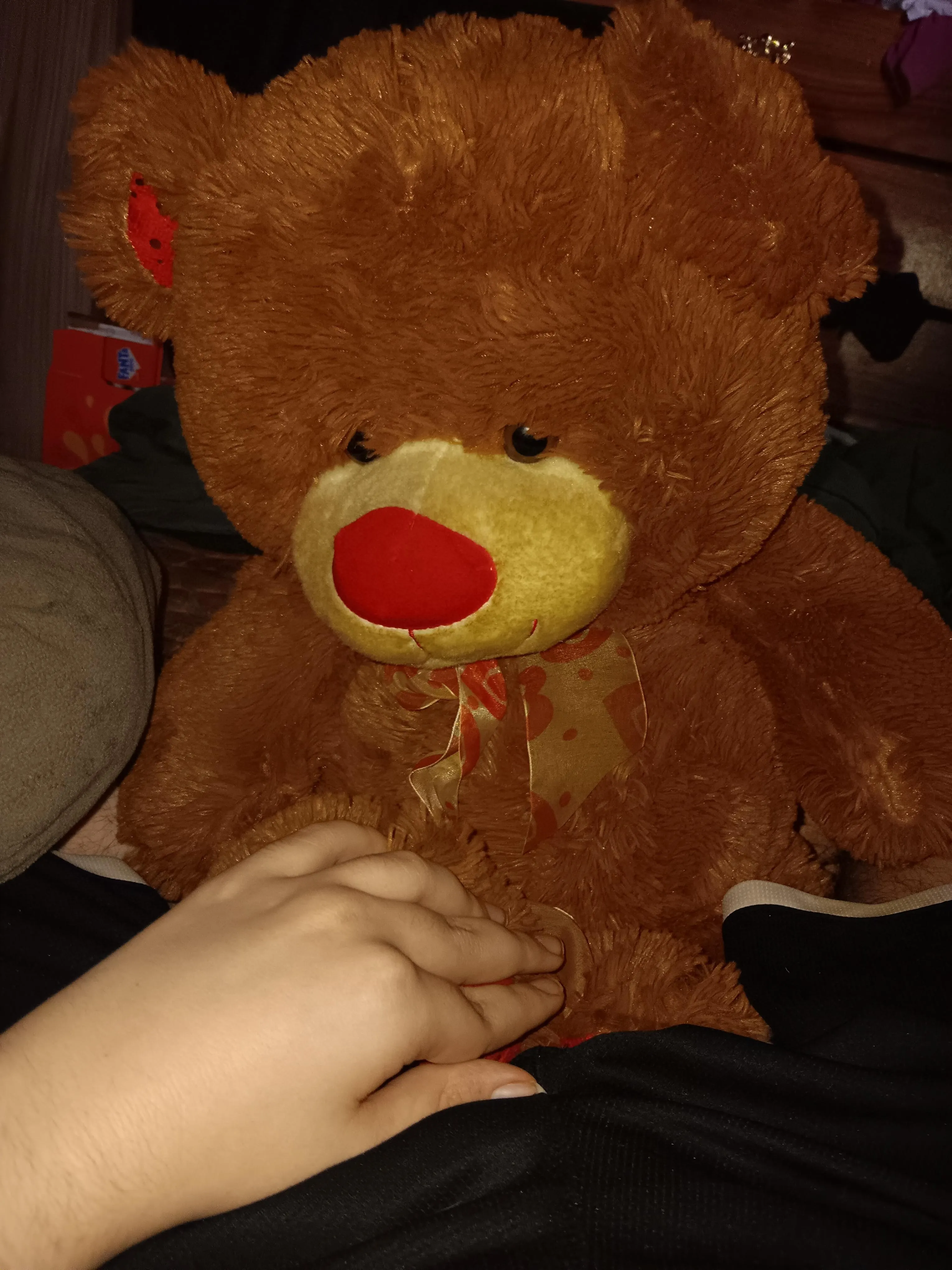 Might be bed ridden with injury :( but at least new friend from my actual mom to keep me company