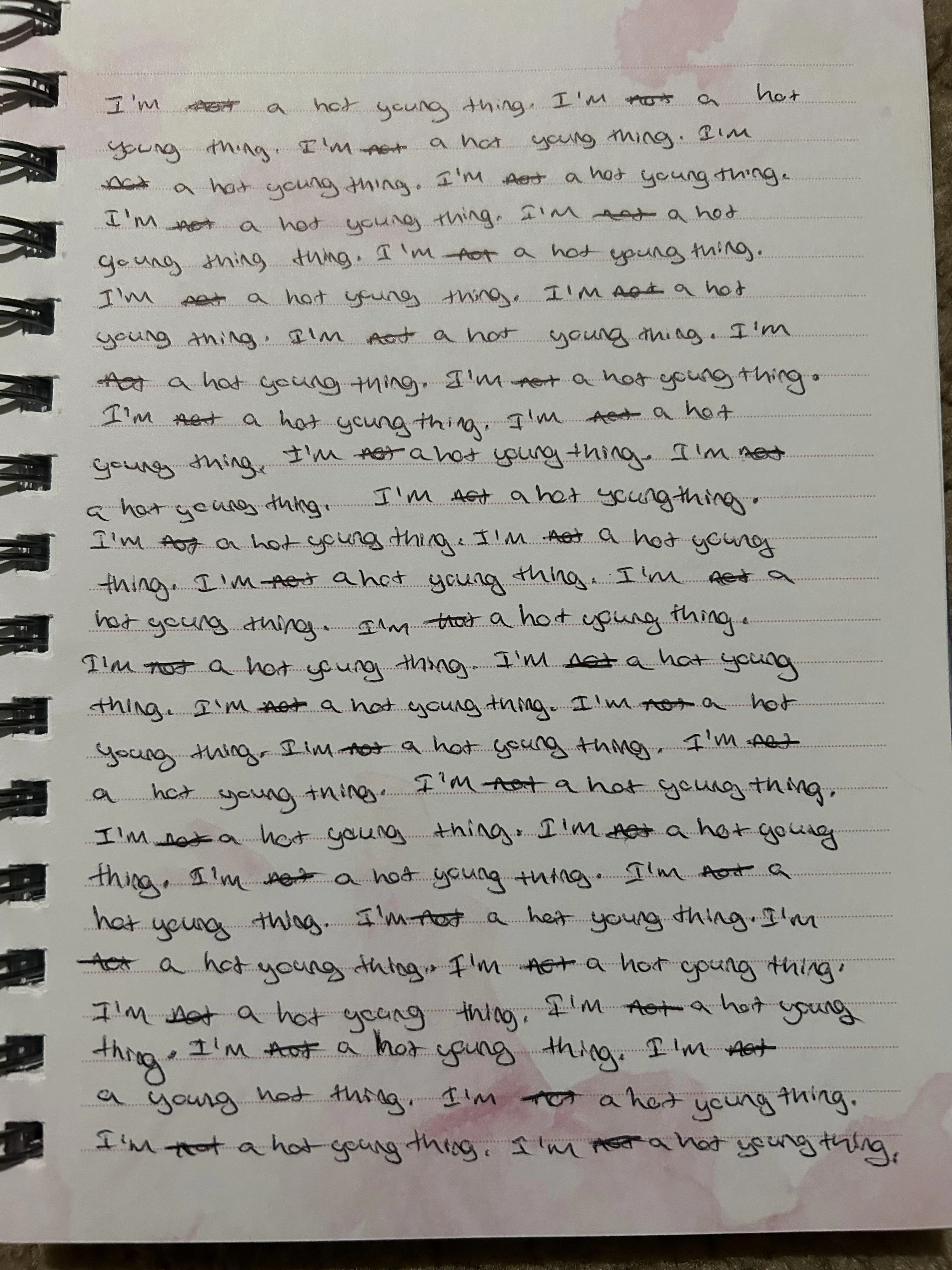 My cheeky bunny’s lines.