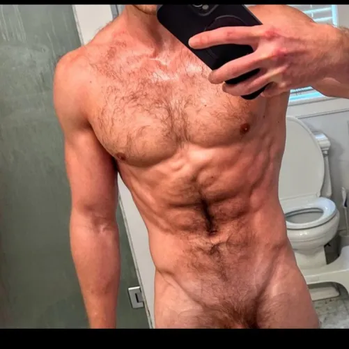 Sweaty after workout