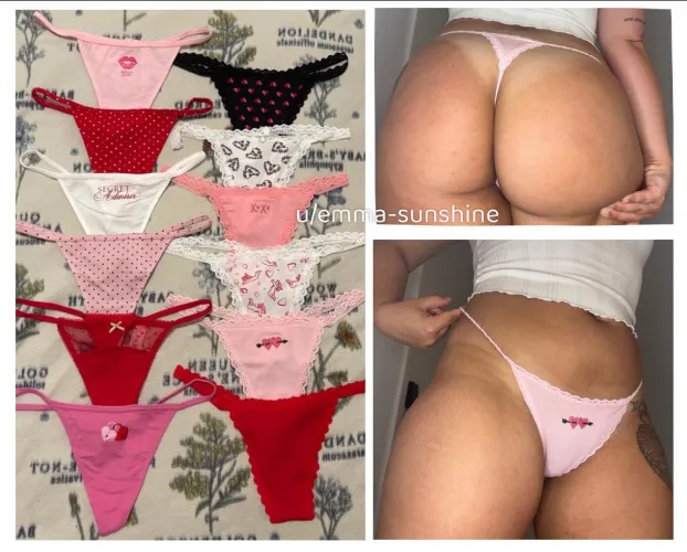 These VS G strings are too adorable! They decorate my ass very well too 🤭 [$30]