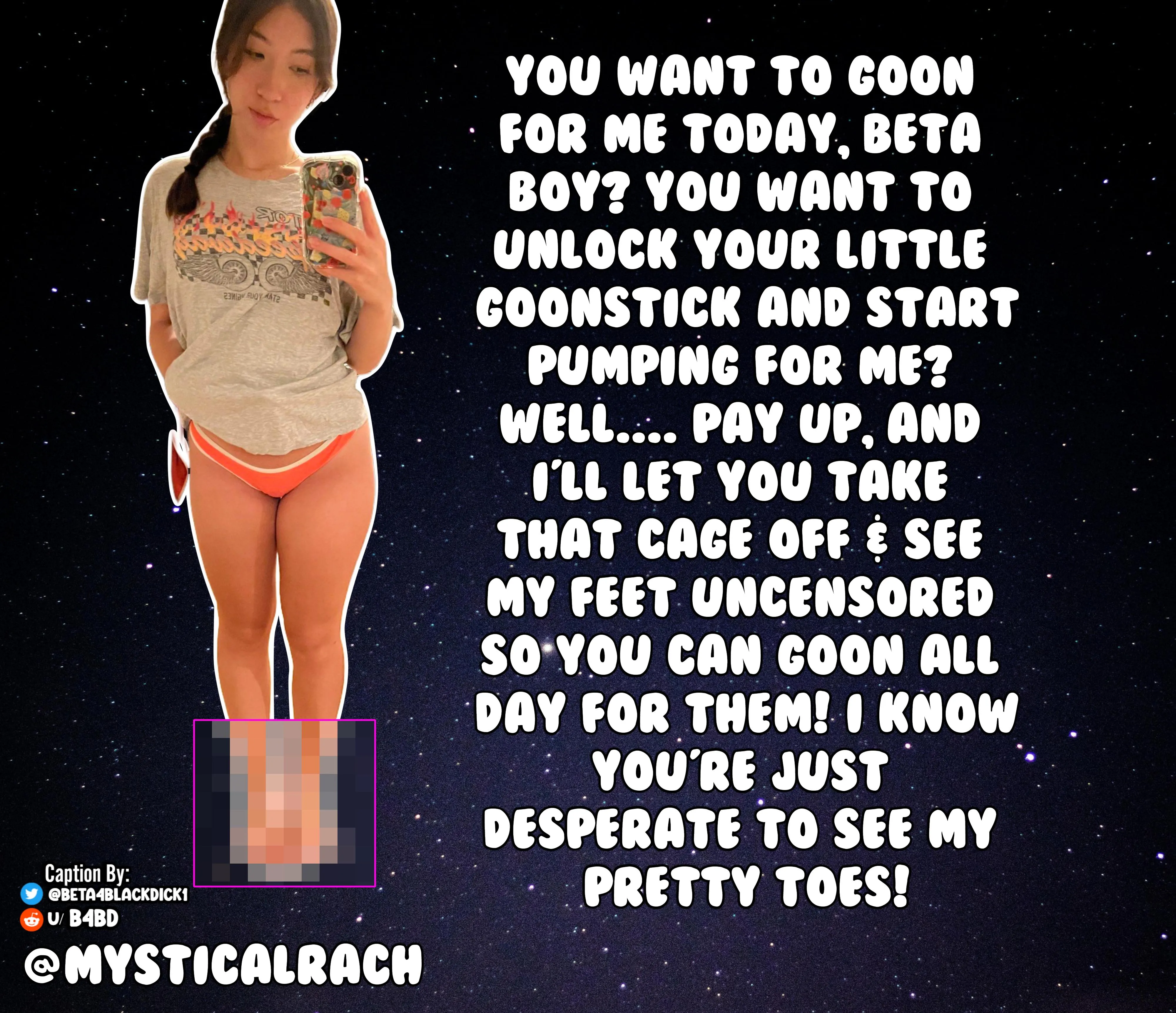 You want to goon for her pretty feet, Don't you?