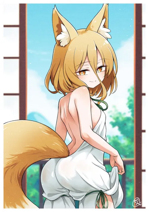 Foxy Tsukasa Lifting Her Dress [Touhou]