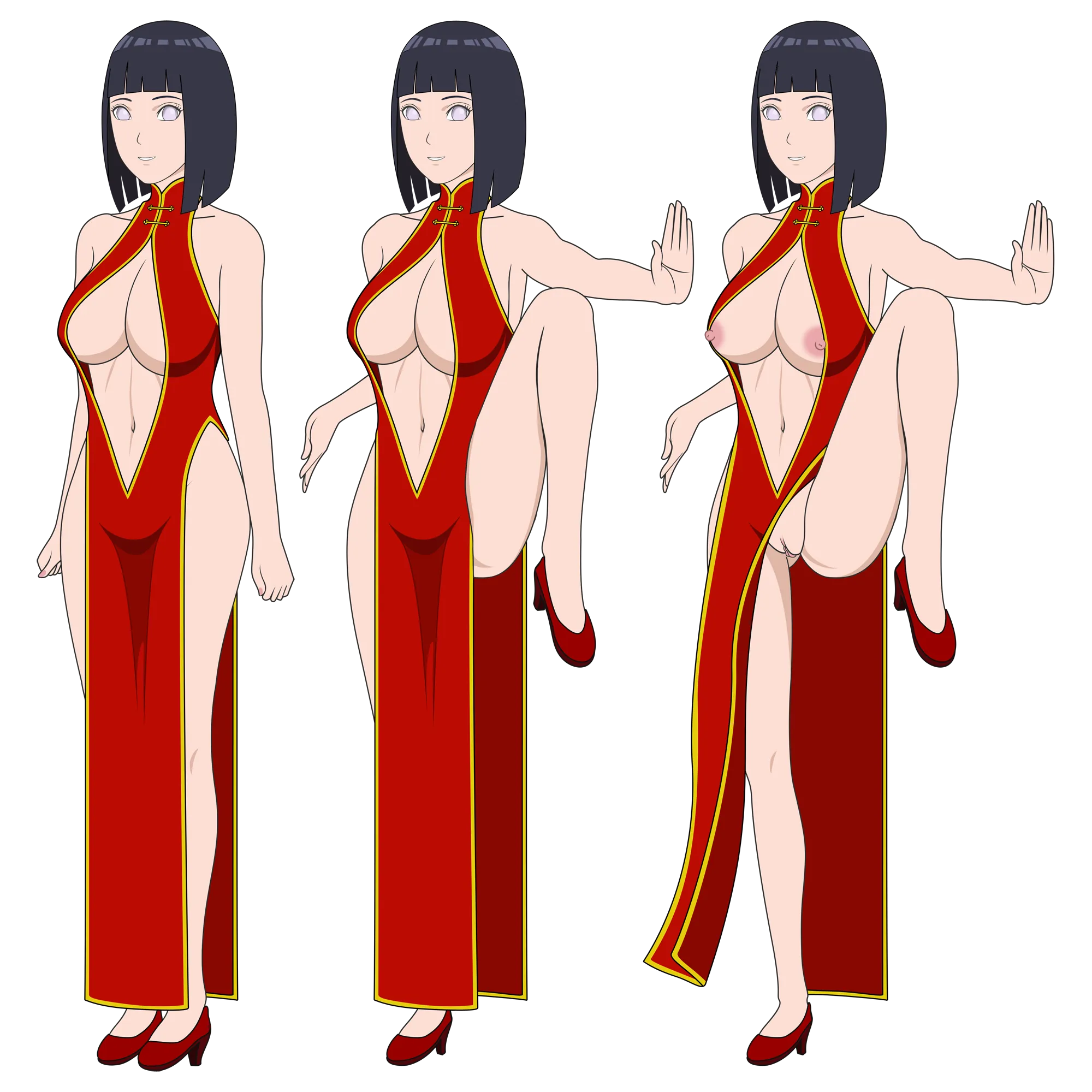 Hinata in a Chinese dress