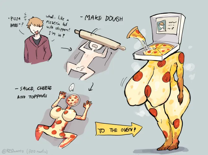 Pizza babe TF by REDmantis (OC)