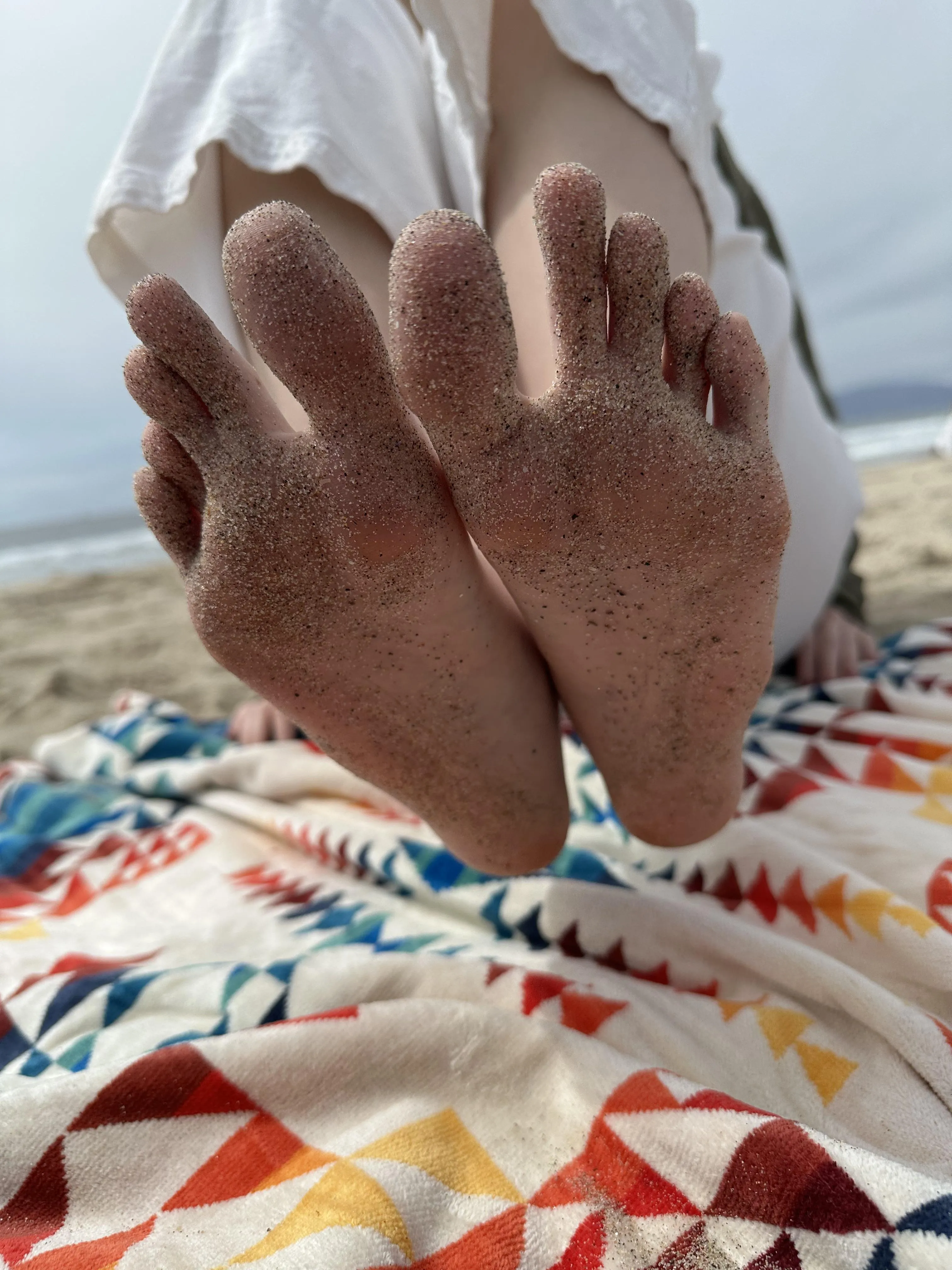 Sandy Long Toes at the Beach💋