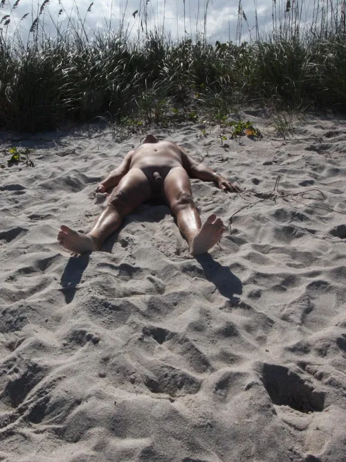 Tanning at Playalinda Beach