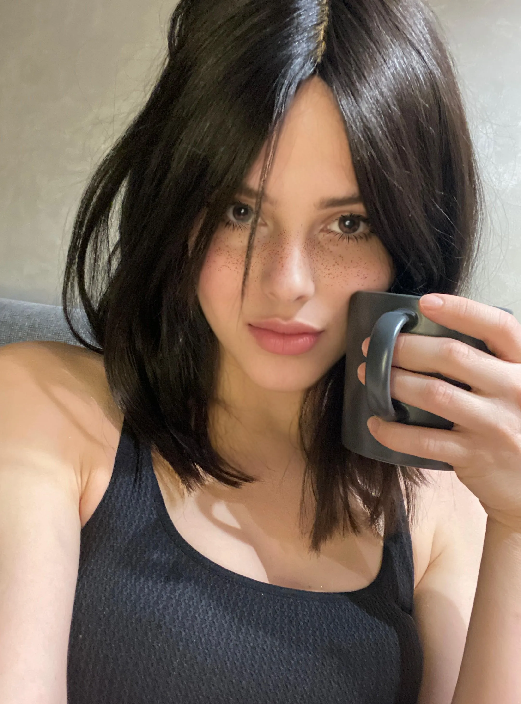 I didn't get enough sleep and therefore didn't have time to do my makeup