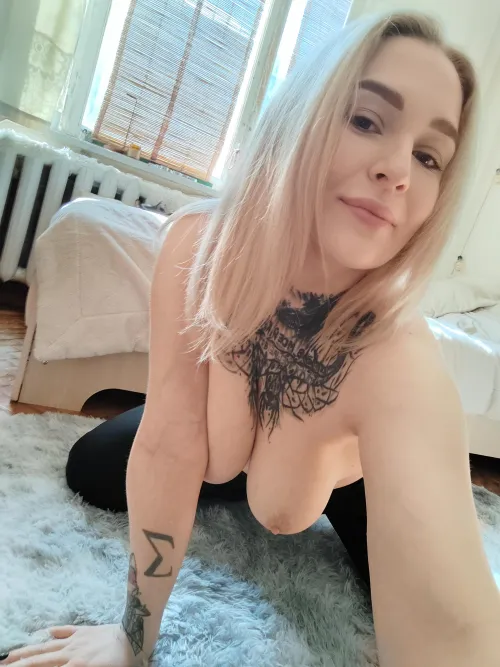 I'd like you to touch my tits, if you want to...