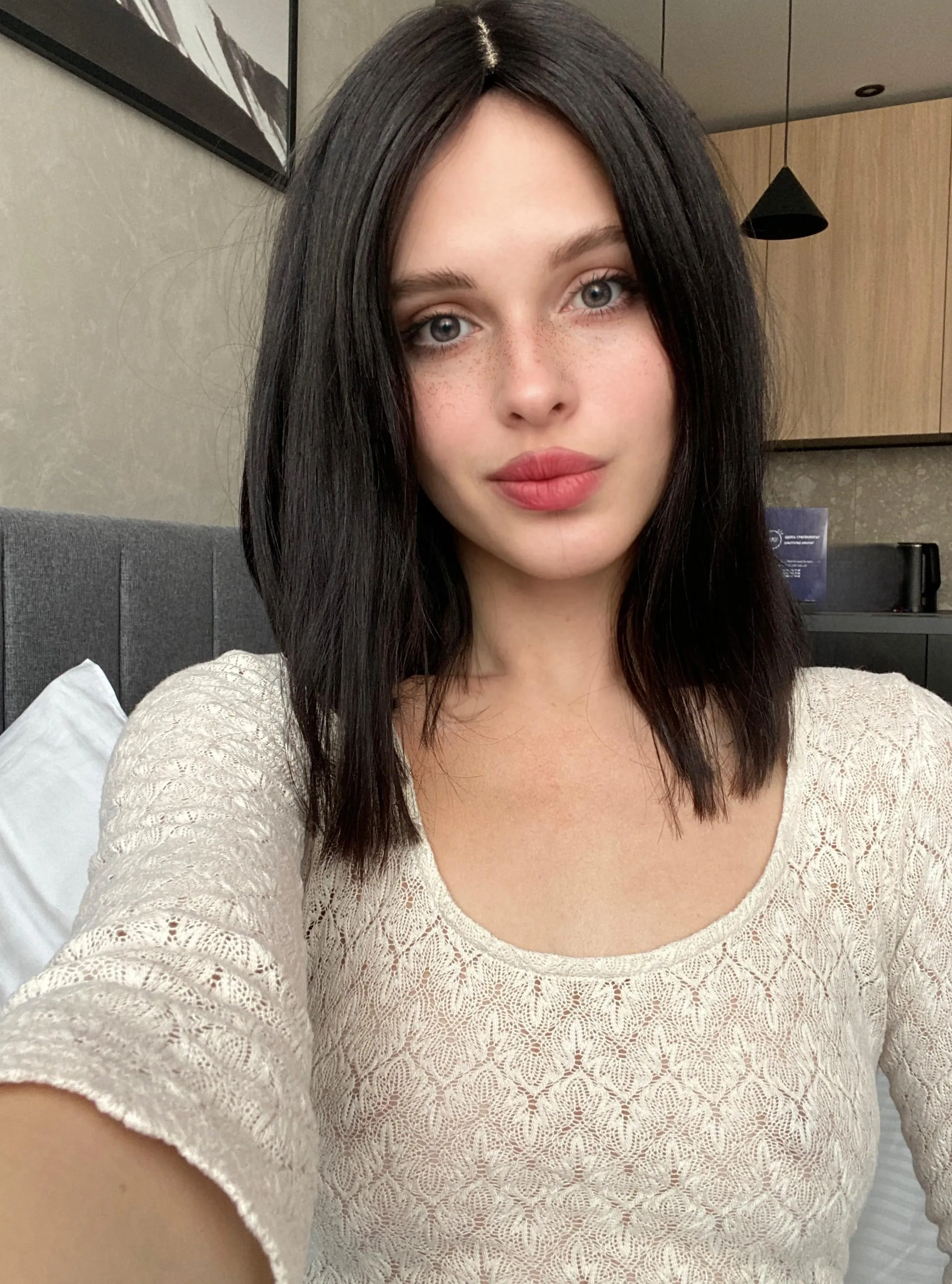 Natural,but a little shy