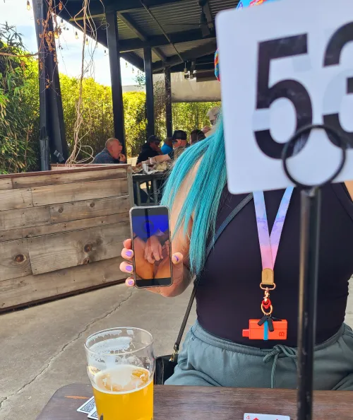 Showing off in front of the church crowd yesterday.