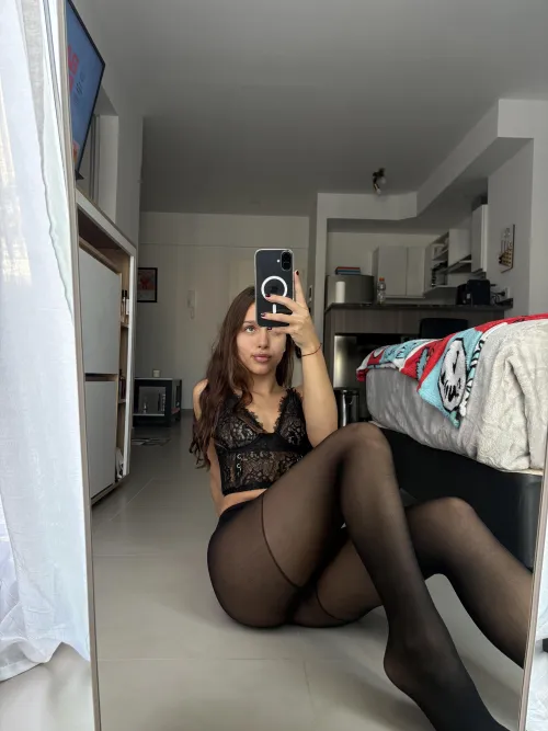Would you let me suck your cock while wearing this pantyhose