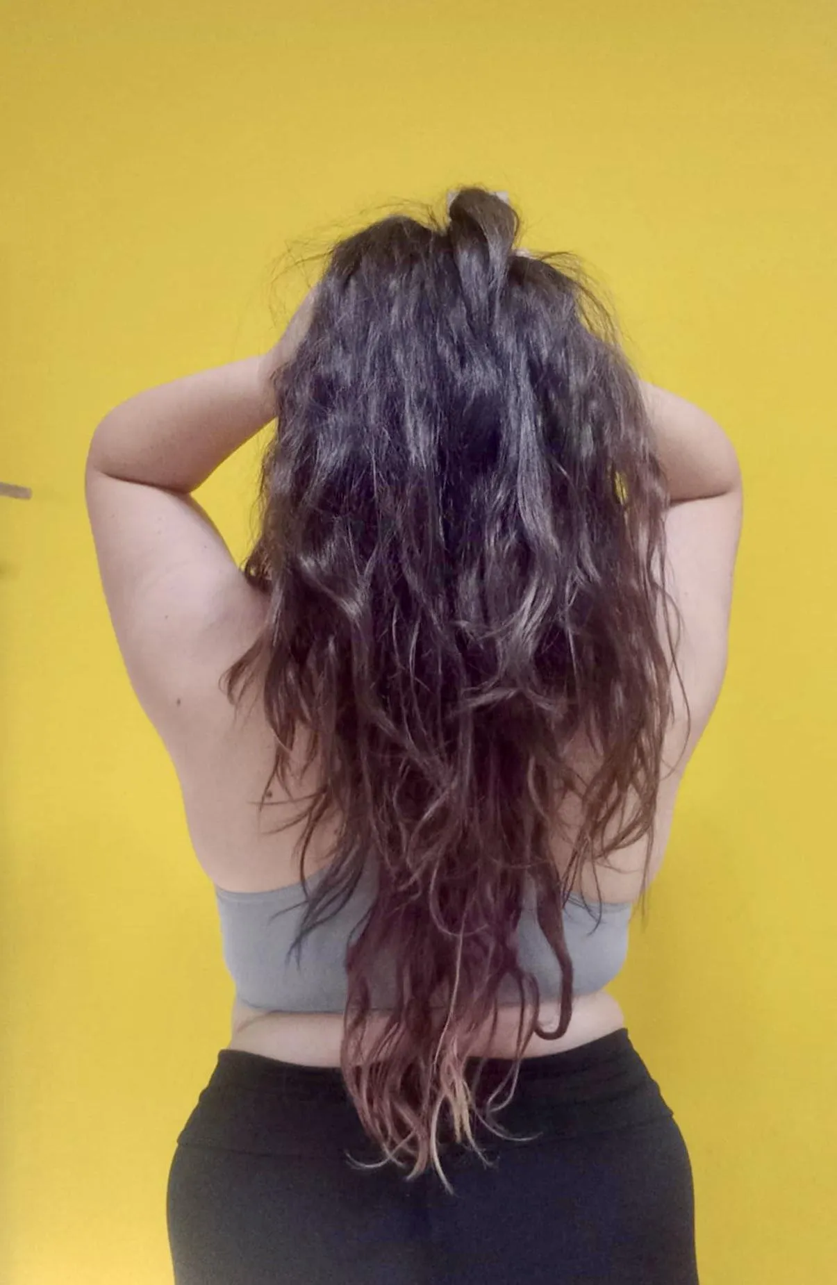 I love how my hair covers my back