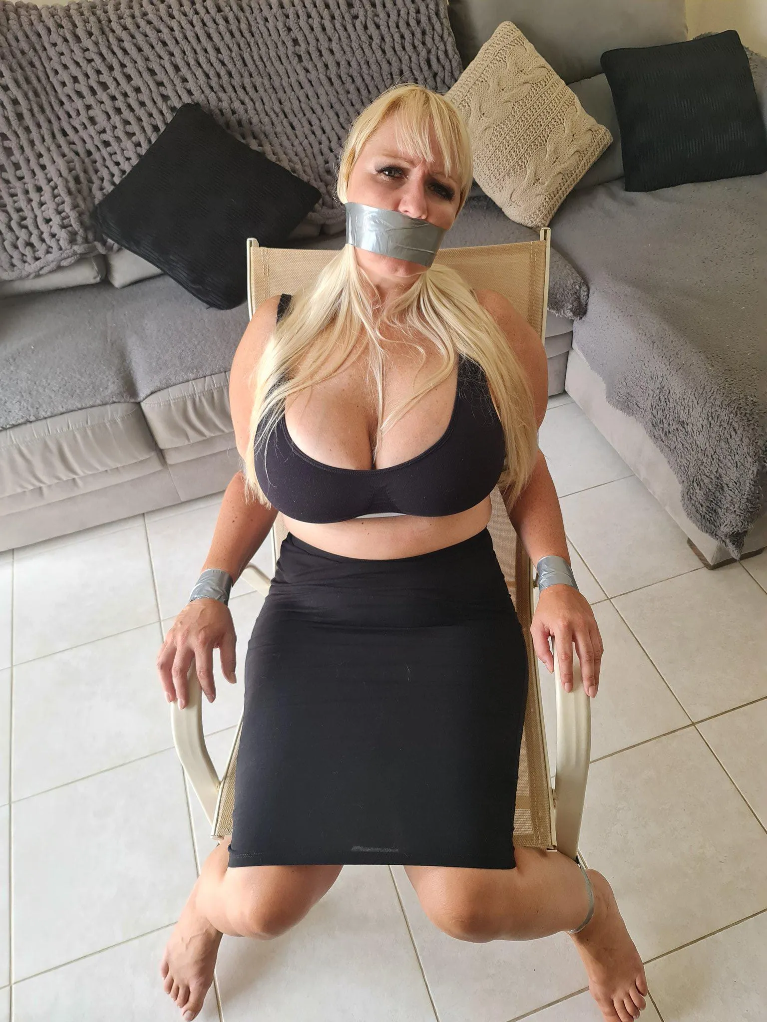 Chair tied damsel