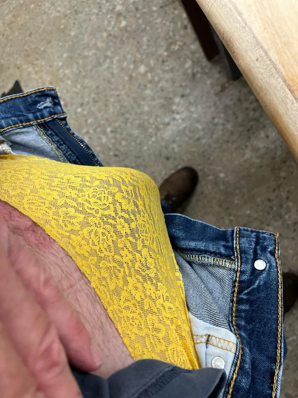 Spring Panties under work jeans