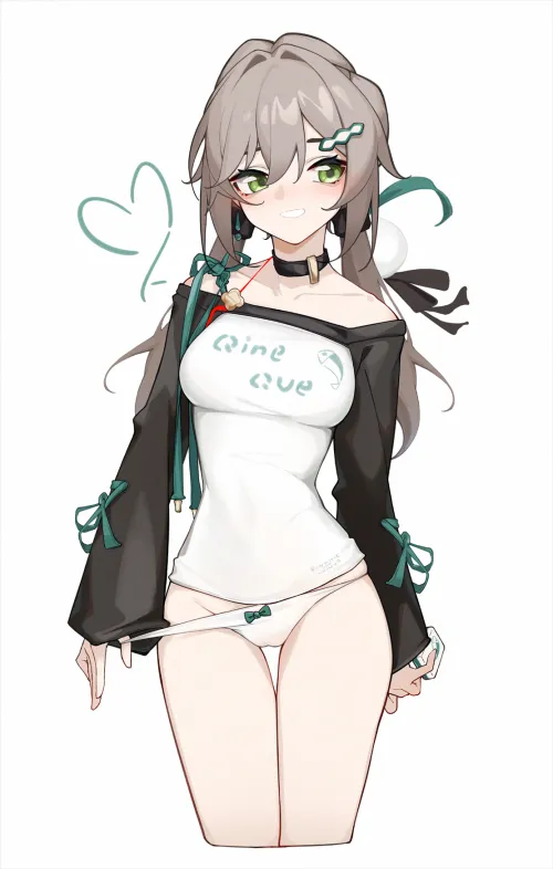 Qingque taking off her pantsu [Honkai: Star Rail]