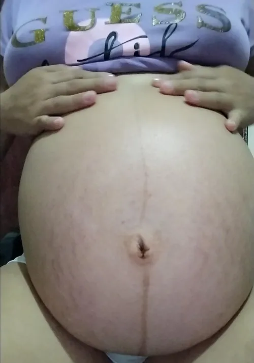 Beautiful big pregnant belly