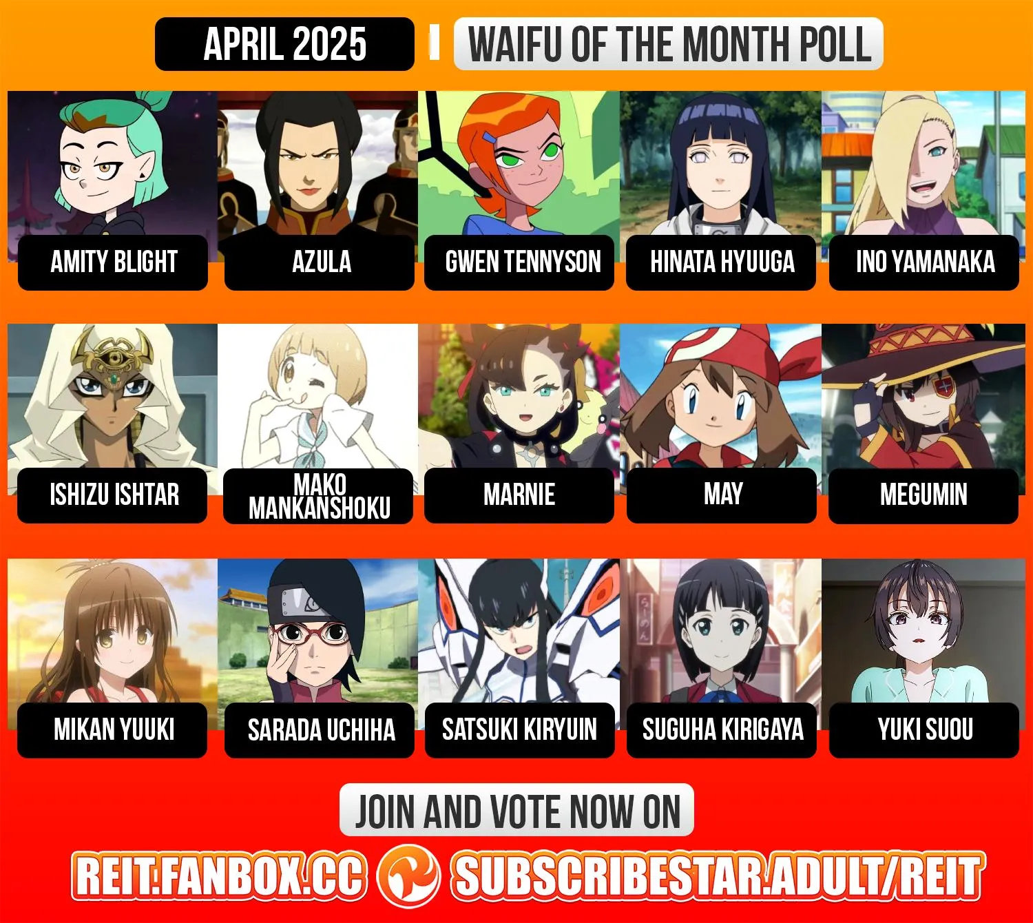 Waifu of the Month poll
