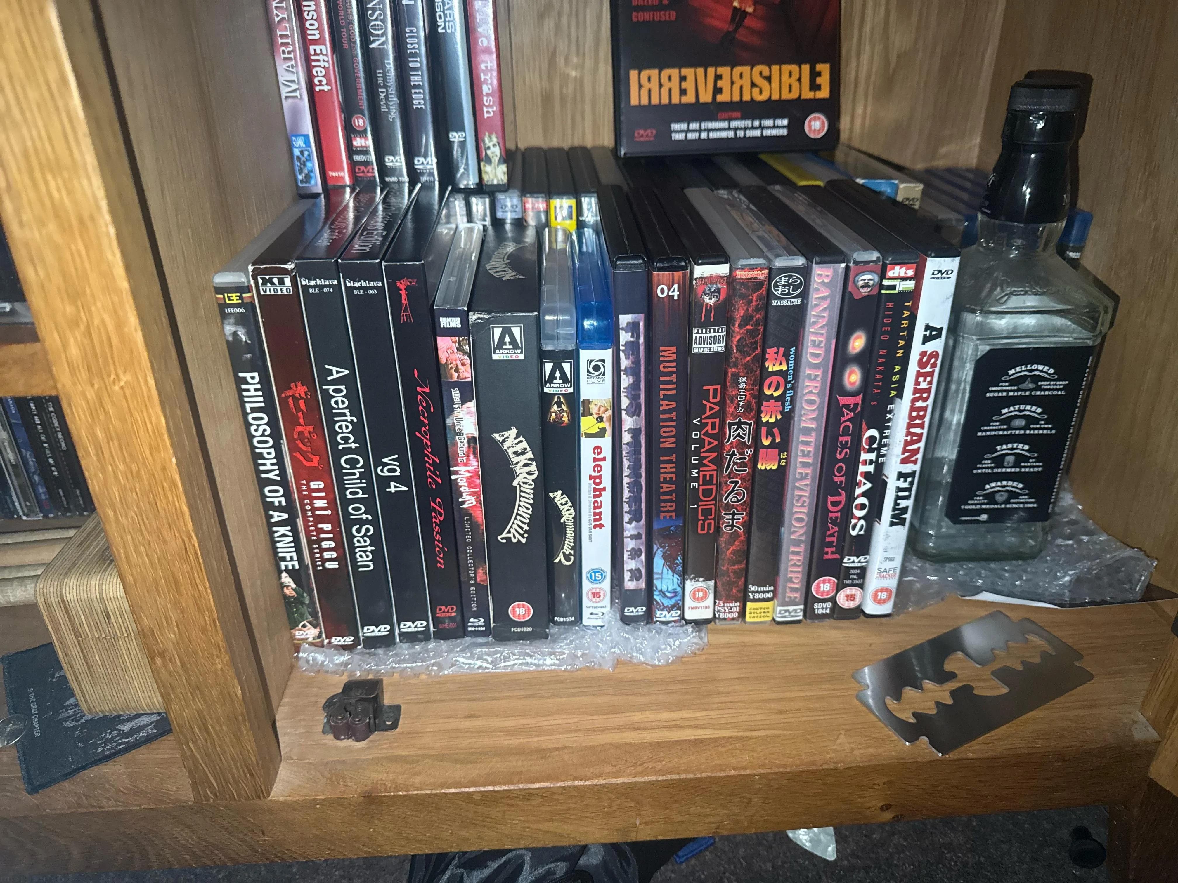 These are my disturbing movies as someone asked. I should be getting mdpope soon. Looking for bum fights if anyone has any ideas. All 3 on eBay but for £132