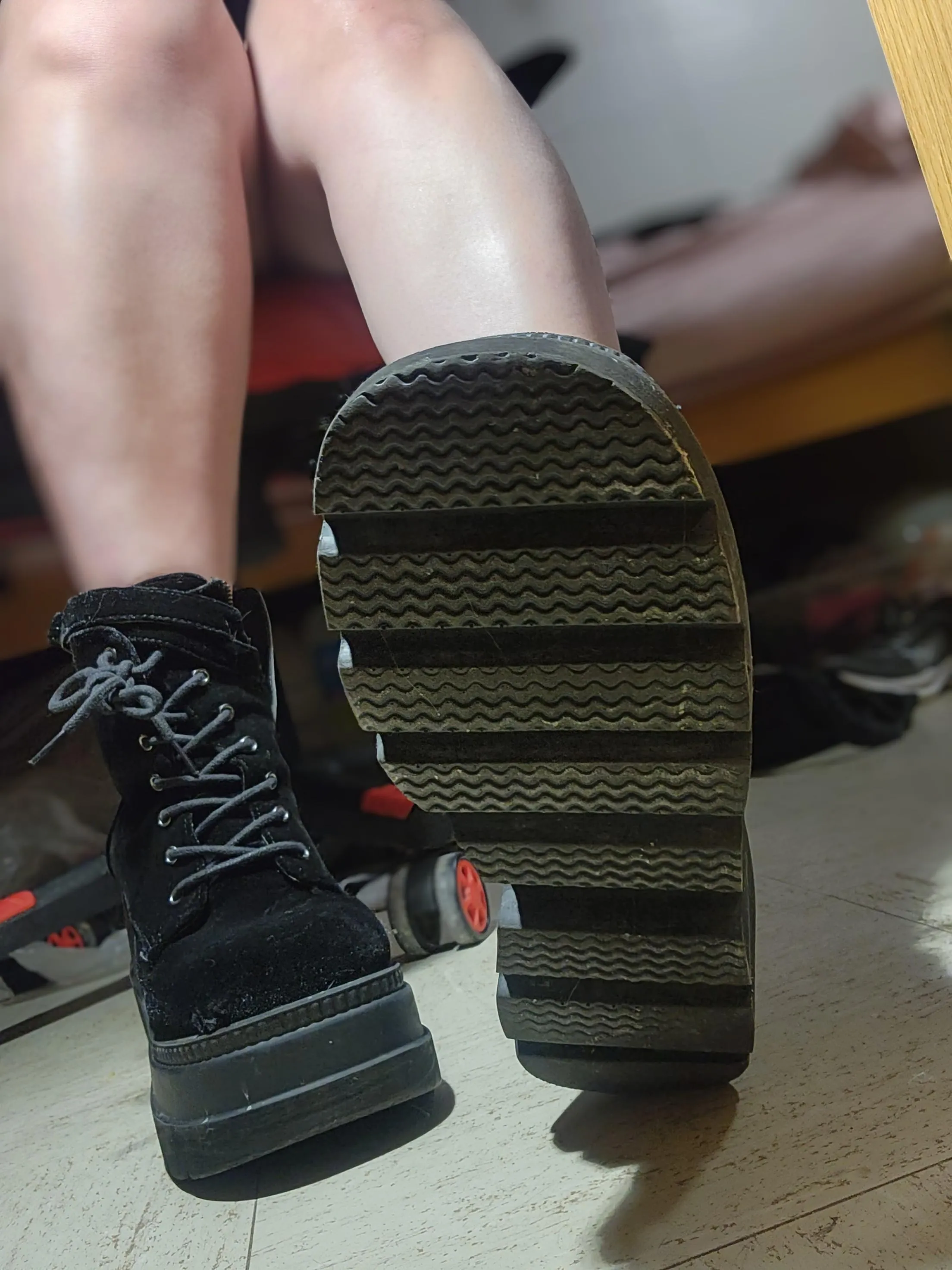 These velvet boots were made to step on you.