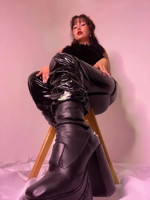 you hear my boots click and suddenly you remember your place, beneath me