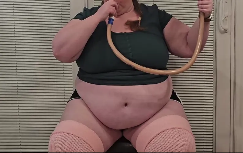 Filling up every last inch of my belly up with liquid!