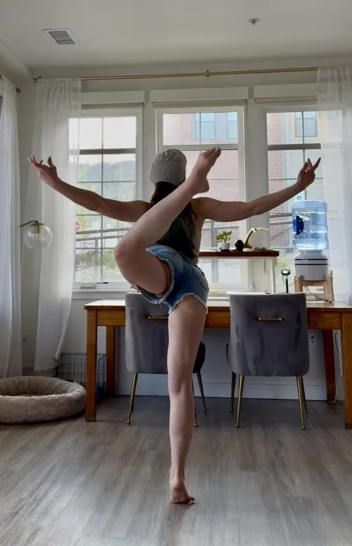 (OC) Attitude derrière… yes, that’s the name of the ballet move.