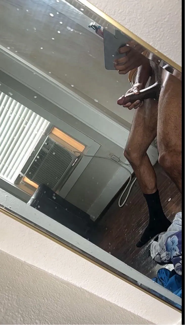 You caught me stroking one out in the living room, tell me off or suck me off