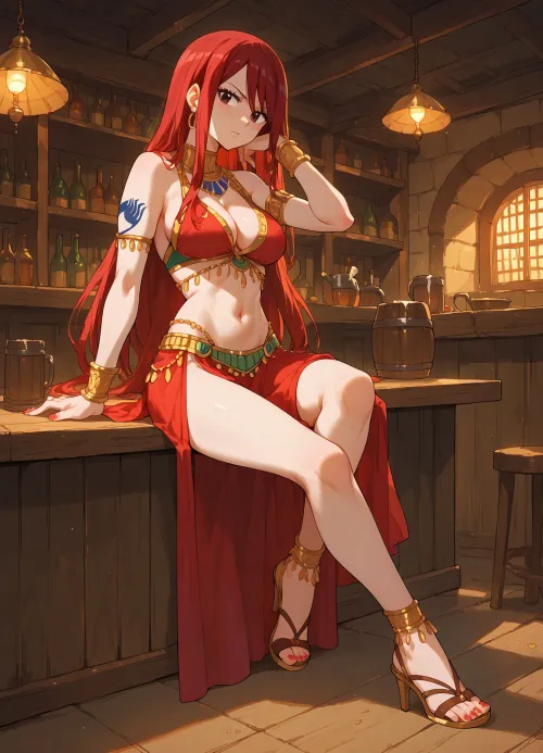 Erza Belly dancer (again, made on promptchan by myself)