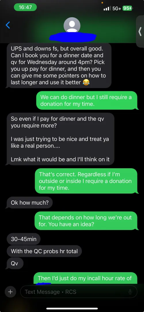 Guess who never heard back after he said he can’t afford dinner and a date 🙃