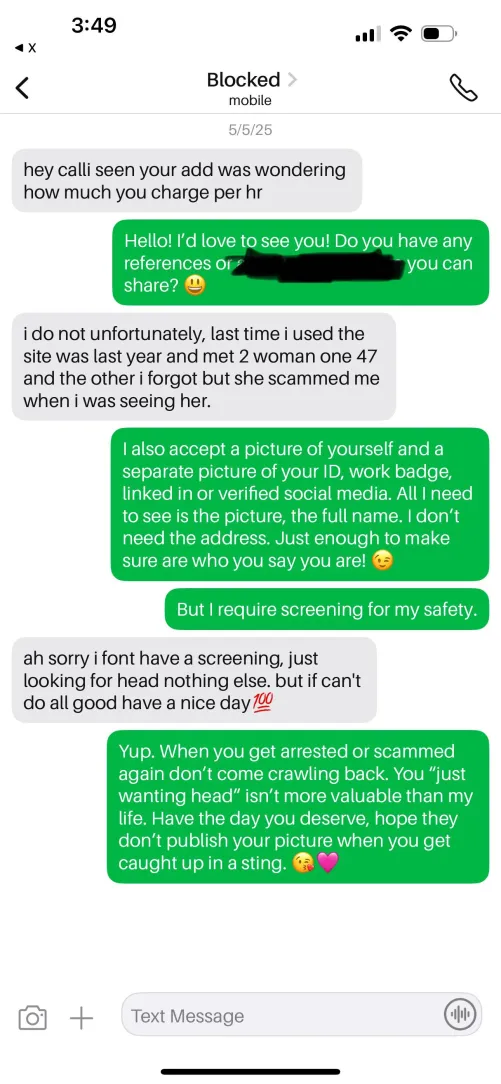 He just wanted some head