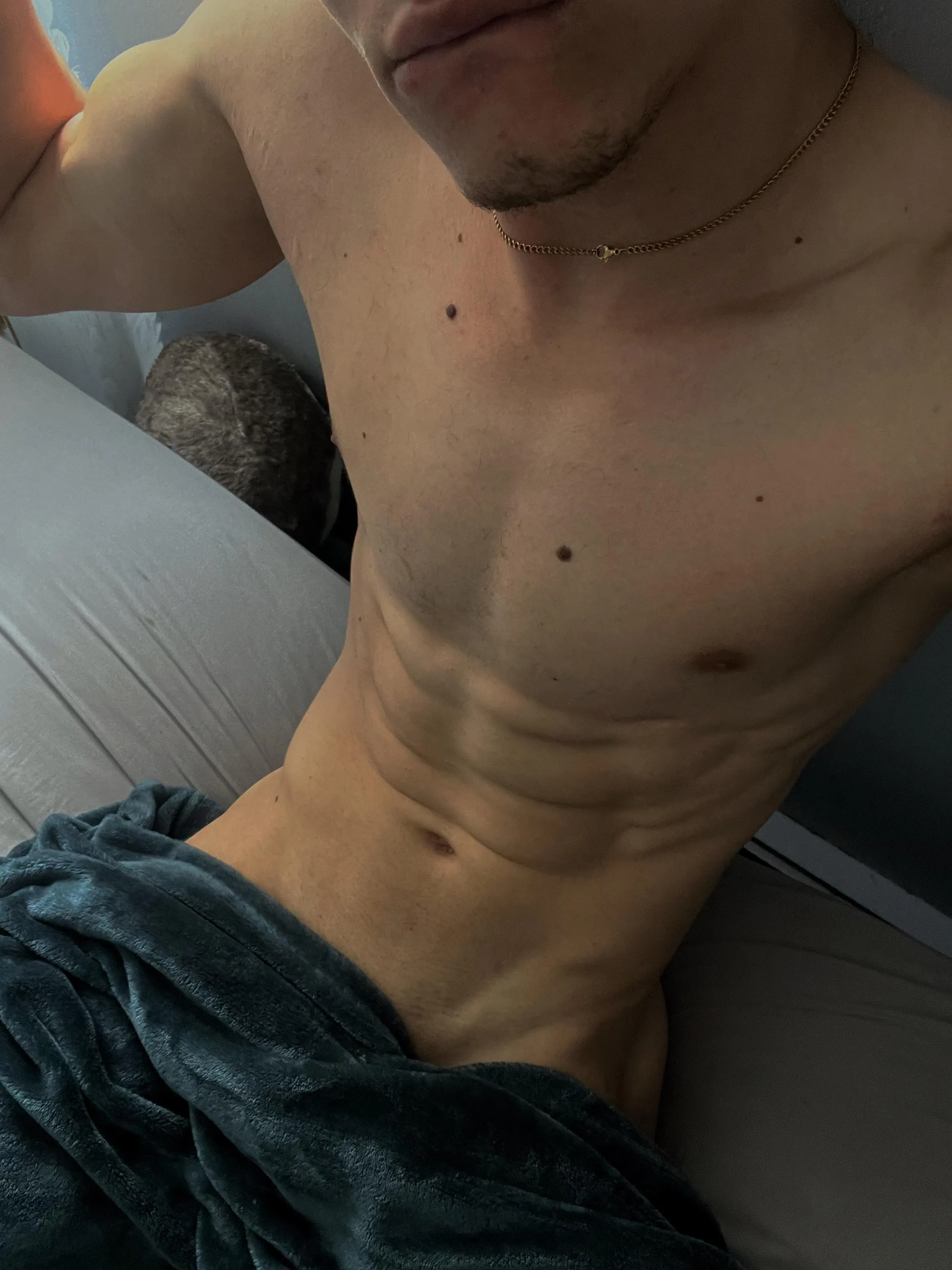 Kiss my bicep, then my v-lines