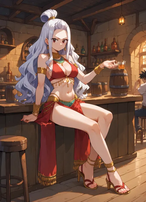 Mirajane Belly dancer outfit (made by me on promptchan)