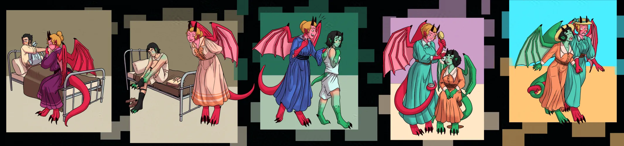 [Mythical/TGTF] Dragonette Kisses by MarzipanRose