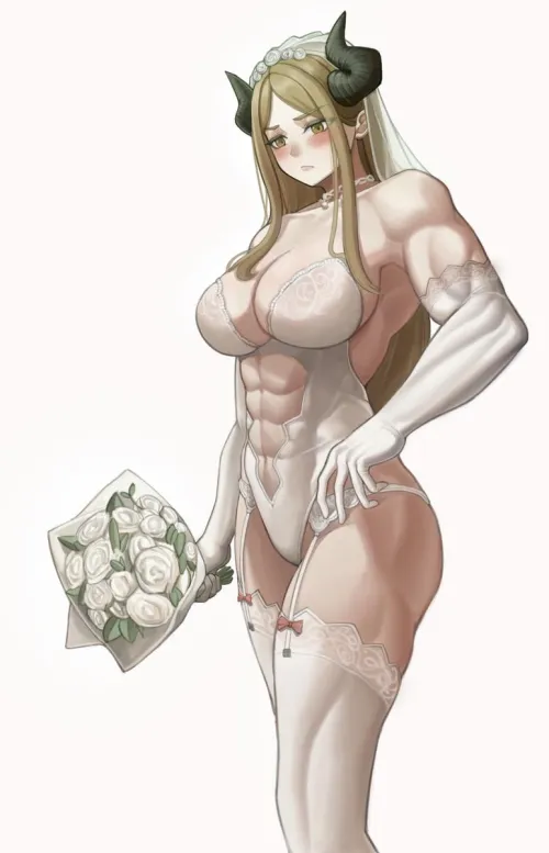 Not the kind of wedding dress she expected to wear one day. (CreamKB)