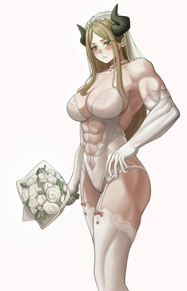 Not the kind of wedding dress she expected to wear one day. (CreamKB)