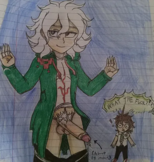 Real talk: Considering Nagito has both cancer and dementia, his luck must've compensated his body somehow, right? And what's the best way to compensate the body? A big penis, of course!