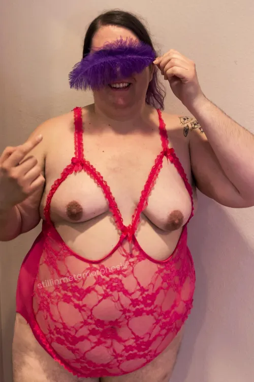 Small tits, huge holes for them in my pink lingerie