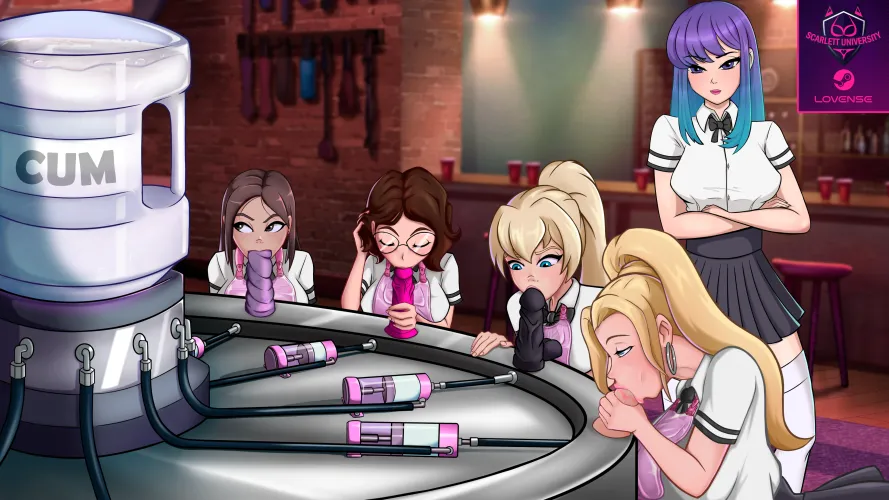 The hazing stops once you've had your fill on the cock carousel! [Scarlett University]