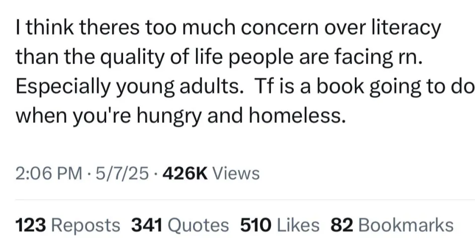 Too much concern over literacy