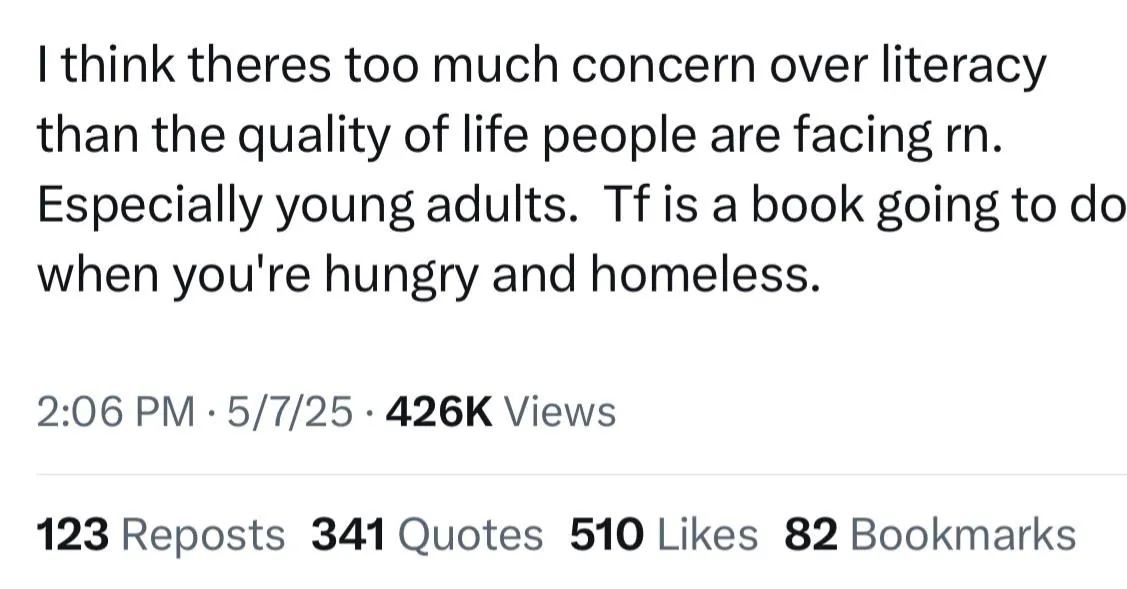 Too much concern over literacy