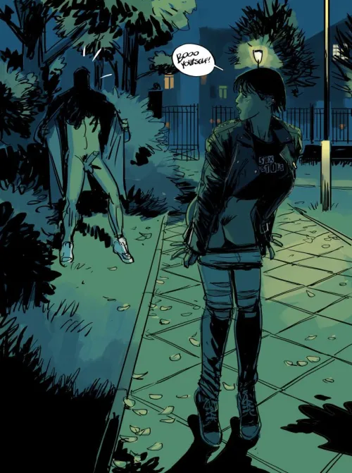 Two strangers matching each others freak