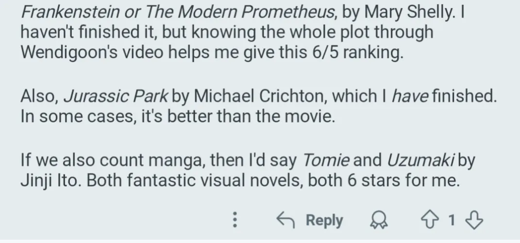 What's a video essay that you would rate six stars?