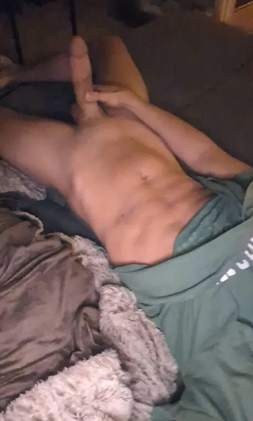 jerkin in the living room while everyone's asleep