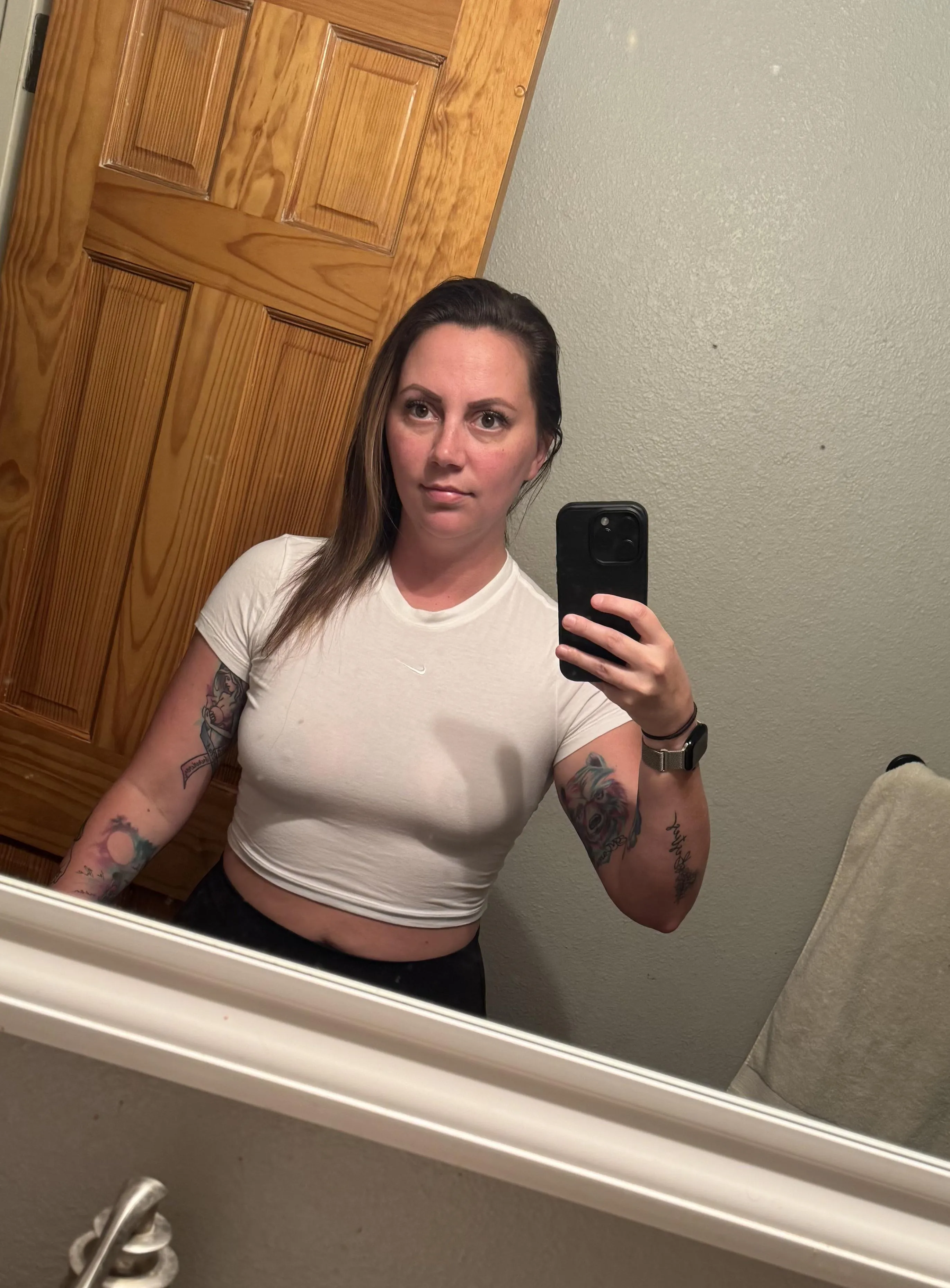 See through shirt and no bra is the way to go